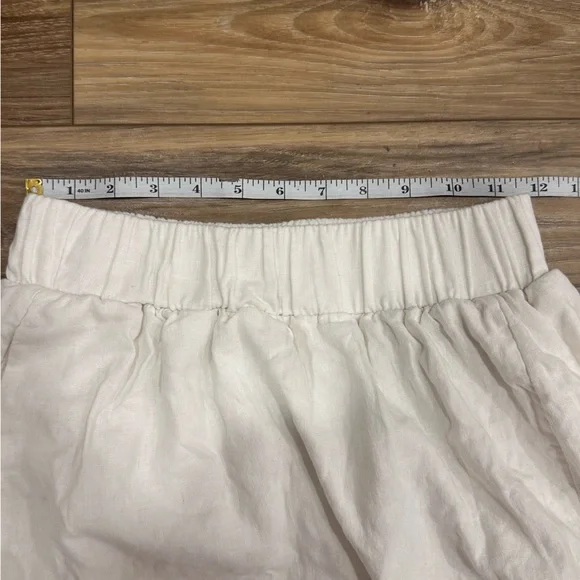 Abercrombie & Fitch Off White Ivory Linen Pull on Maxi Skirt with Slit XS - Picture 6 of 10